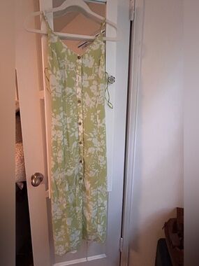 Sienna Sky Light Green and White Floral Maxi Dress